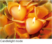 Sample image: Candlelight mode
